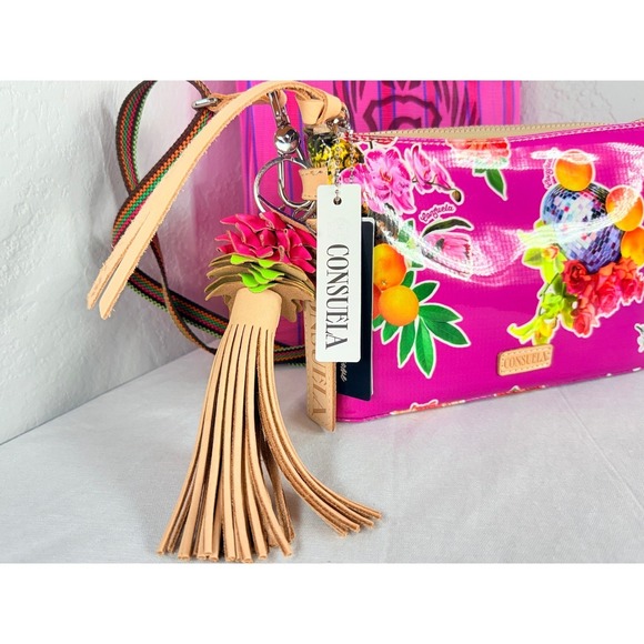 NWT Consuela Birdie Midtown Crossbody + Mesh Tote & Leather Tassel Set Hot Pink - Picture 3 of 9